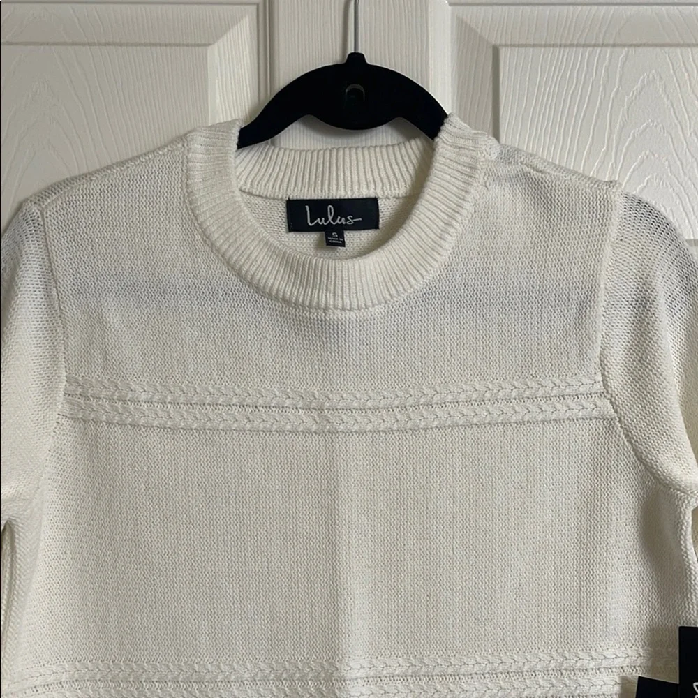Lulus White Sweater Dress with Fringe - Picture 5 of 7